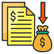 収入や収益を示すアイコン