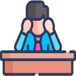 悩み事を抱えている人のアイコン